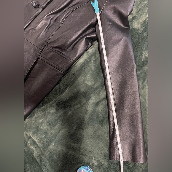 Croft & Barrow Black Leather Jacket, EUC, size M - Picture 13 of 14